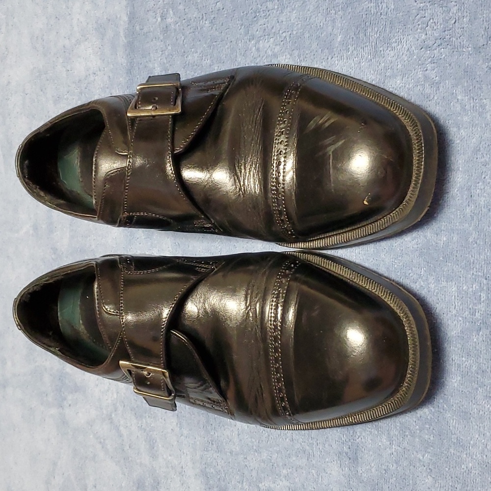 Men's 11 D Florsheim Black Leather Dress Shoes